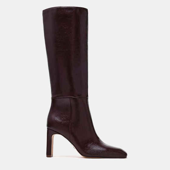 Max In Boot WINE CRINKLE PATENT