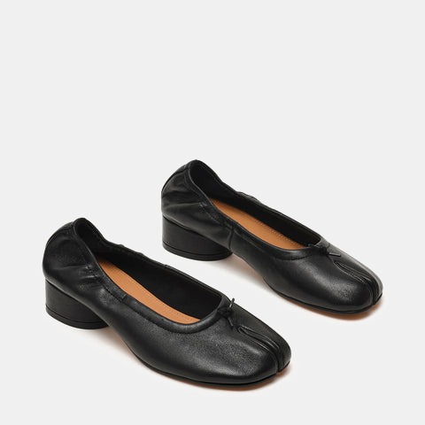Cyra Flat Shoe BLACK LEATHER