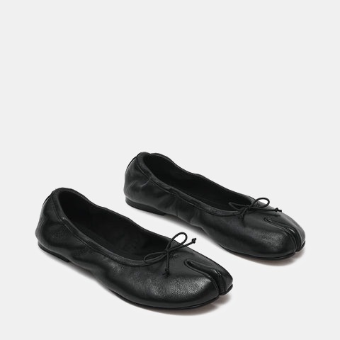 Carin Flat Shoe BLACK LEATHER